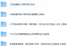 一套价值1万的运动健身教程，分享给大家